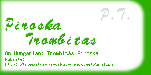 piroska trombitas business card