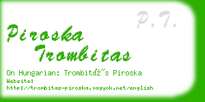 piroska trombitas business card